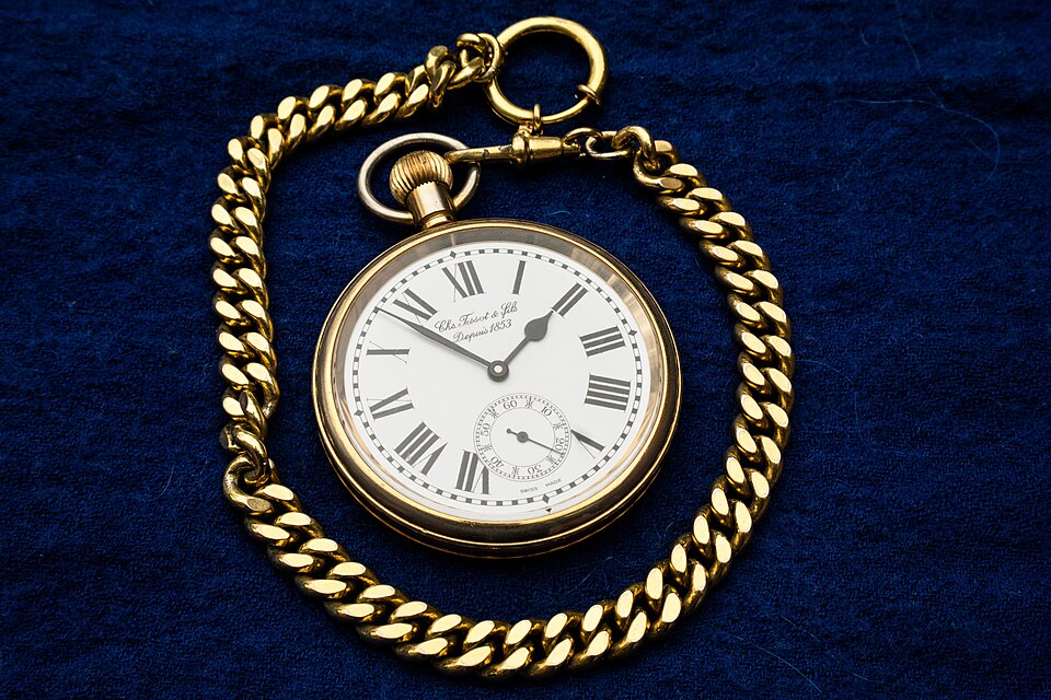 Montre à gousset et sa chaîne